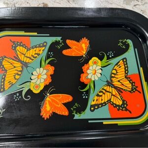 Colorful Butterfly Serving Tray-Vintage